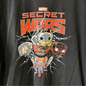 Funko Marvel Pop Tees Secret Wars T-Shirt Black Unisex Large